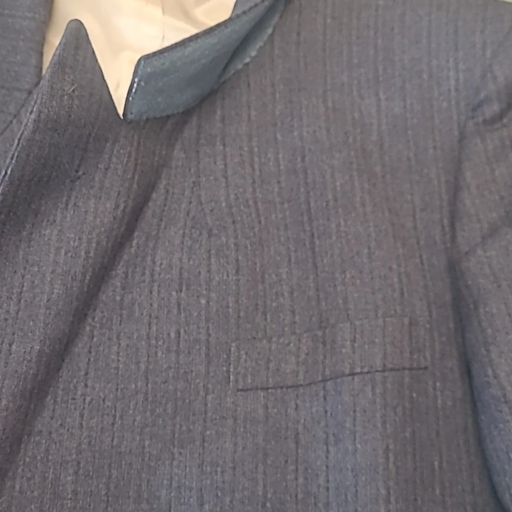 CHRISTIAN DIOR MEN'S VINTAGE STRIPPED WOOL SUIT COAT Blazer LARGE - Picture 12 of 12